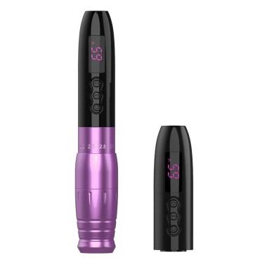 EZ Lola Air Pro - Black Purple - Corsa Regolabile (2.0 - 3.3 mm) - Dermografo Wireless PMU Pen