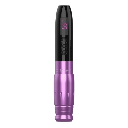 EZ Lola Air Pro - Black Purple - Corsa Regolabile (2.0 - 3.3 mm) - Dermografo Wireless PMU Pen