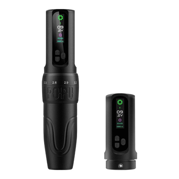 Popu Diva Shadow - Corsa Regolabile (2.0 - 3.5 mm) - Dermografo Wireless PMU Pen