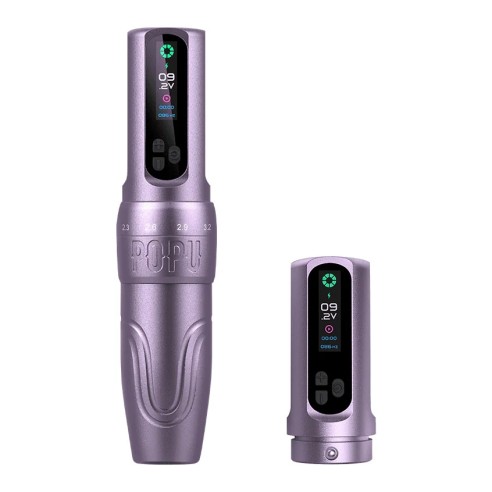 Popu Diva Lavender - Corsa Regolabile (2.0 - 3.5 mm) - Dermografo Wireless PMU Pen