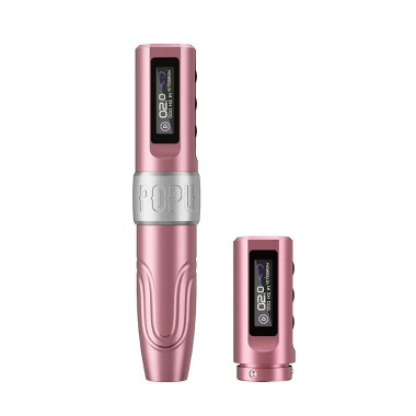 Popu Mini Diva V2 Rosa - Corsa 3.0 mm - Dermografo Wireless PMU Pen