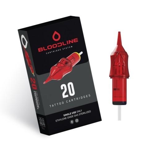 03 RL (Round Liner) Long Taper - Cartucce Aghi Tattoo BodySupply Bloodline - 20 pz