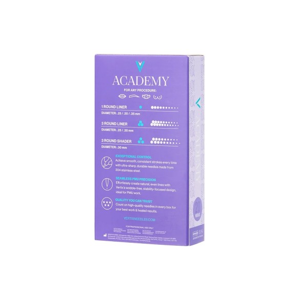 03 RL (Round Liner) - Long Taper - Cartucce Vertix ACADEMY - Aghi PMU - 20pz.