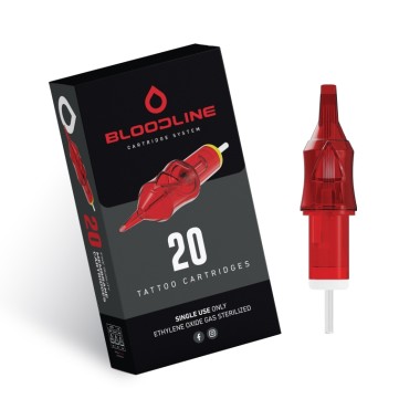 05 RM (Soft Magnum) 0,35 mm Long Taper - Cartucce Aghi Tattoo BodySupply Bloodline - 20 pz