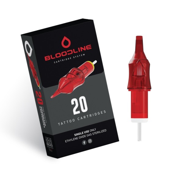 11 RM (Soft Magnum) Long Taper - Cartucce Aghi Tattoo BodySupply Bloodline - 20 pz