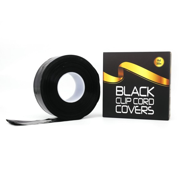 Black Clip Cord Covers - ROLL - 300mt.