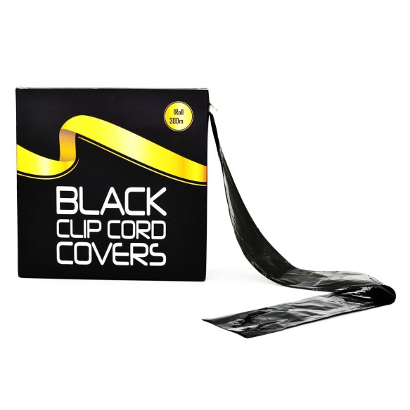 Black Clip Cord Covers - ROLL - 300mt.