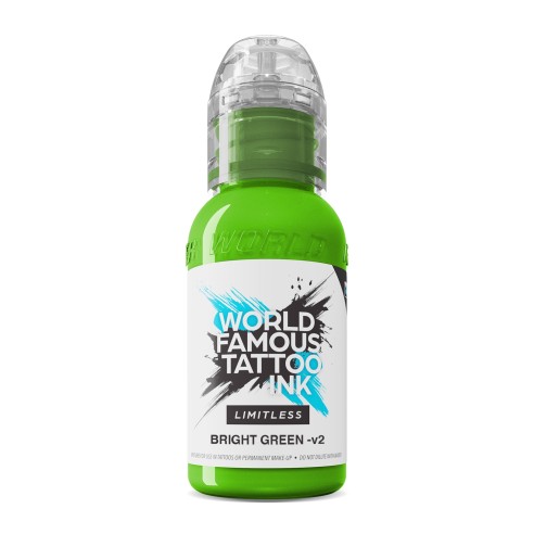 BRIGHT GREEN V2 - World Famous Limitless - 30ml - Colore Tattoo REACH