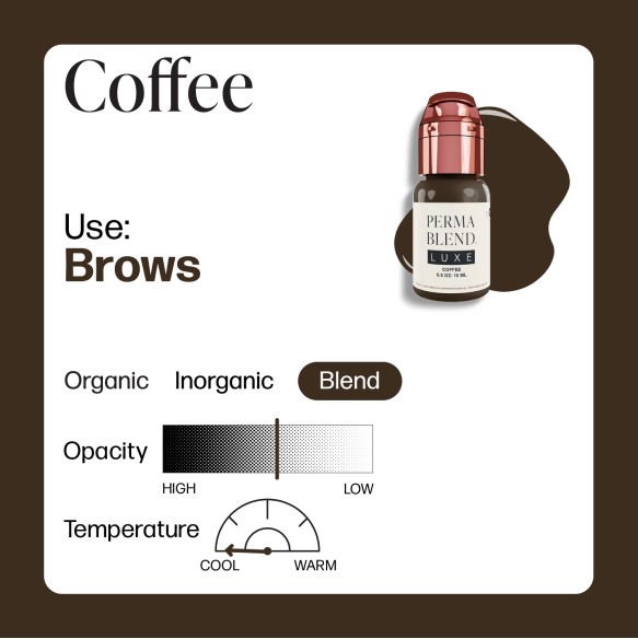 COFFEE - Perma Blend Luxe - 15ml - Pigmento PMU REACH