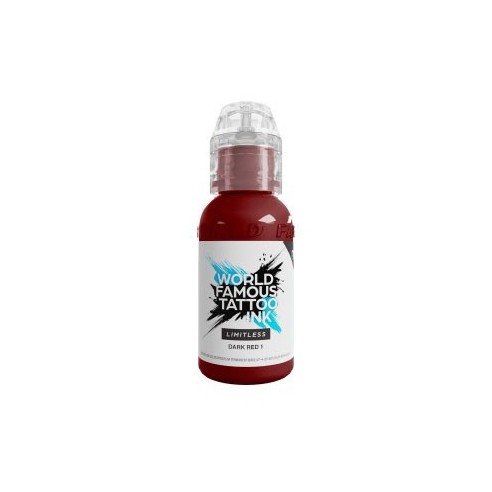 DARK RED 1 - World Famous Limitless - 30ml - Colore Tattoo REACH