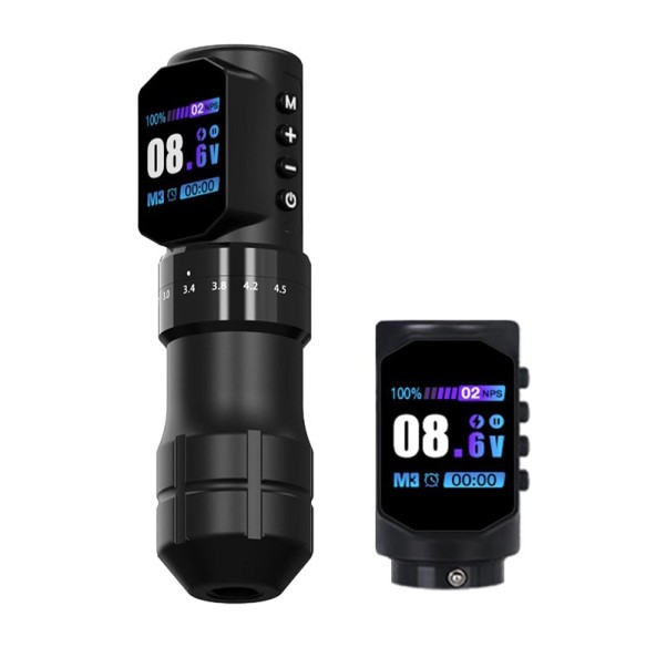 Dormouse KREA Multistroke - Corsa Regolabile 2,3–4,5 mm - Macchinetta Wireless Tattoo Pen