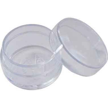EMPTY CLEAR PLASTIC JARS 40x25mm