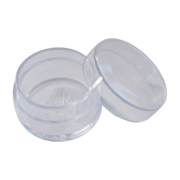 EMPTY CLEAR PLASTIC JARS 40x25mm