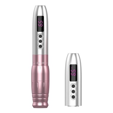 EZ Lola Air Pro - Silver Pink - Corsa Regolabile (2.0 - 3.3 mm) - Dermografo Wireless PMU Pen