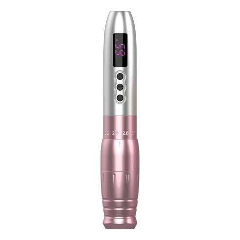 EZ Lola Air Pro - Silver Pink - Corsa Regolabile (2.0 - 3.3 mm) - Dermografo Wireless PMU Pen