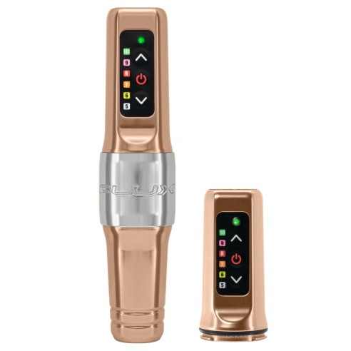 Flux Mini Wireless PMU Machine + PowerBolt Aggiuntivo - Champagne - Dermografo Spektra