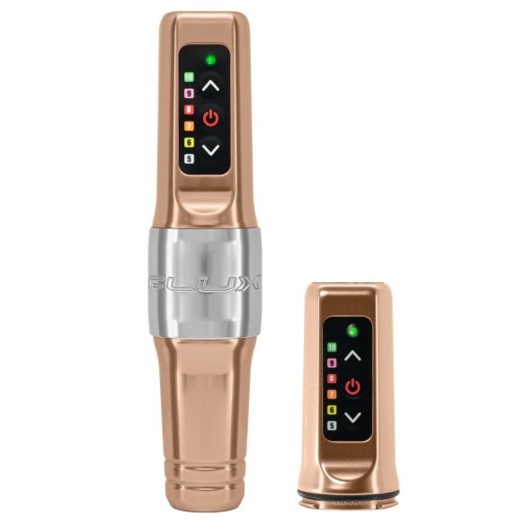Flux Mini Wireless PMU Machine + PowerBolt Aggiuntivo - Champagne - Dermografo Spektra