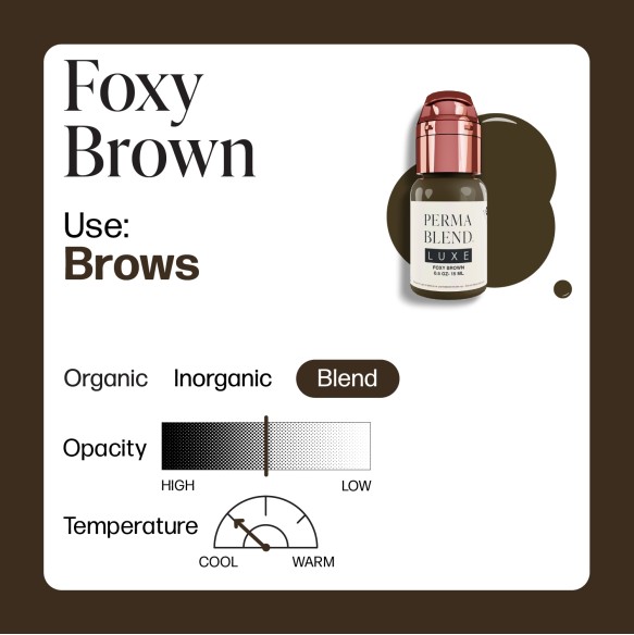 FOXY BROWN - Perma Blend Luxe - 15ml - Pigmento PMU REACH