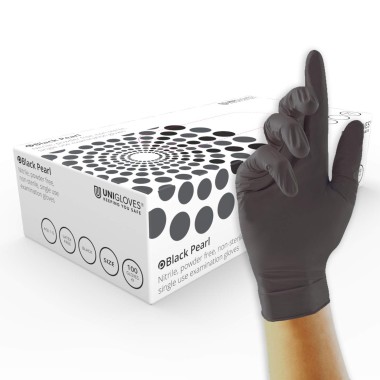 Guanti Unigloves BLACK PEARL in Nitrile - 100pz.