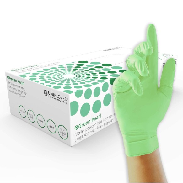 Guanti Unigloves MINT PEARL in Nitrile - 100pz.