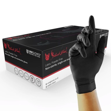 Guanti Unigloves SELECT BLACK LATEX in Lattice - Qualità Premium - 100pz.