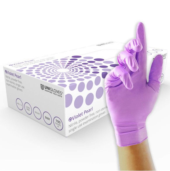 Guanti Unigloves VIOLET PEARL in Nitrile - 100pz.
