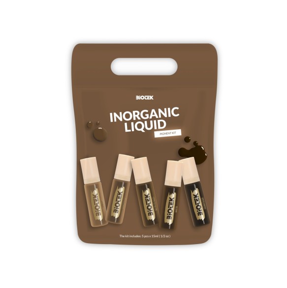 INORGANIC LIQUID BROW KIT - Biotek - 5x 15ml - Pigmenti PMU REACH