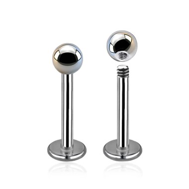 Labret in Acciaio Inox 316L con Pallina