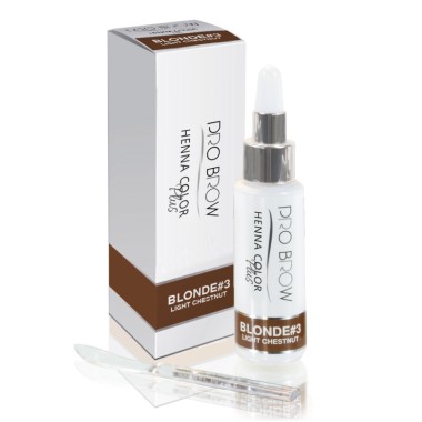 LIGHT CHESTNUT - Henna Color Plus PRO BROW BLONDE -3 - 10 g