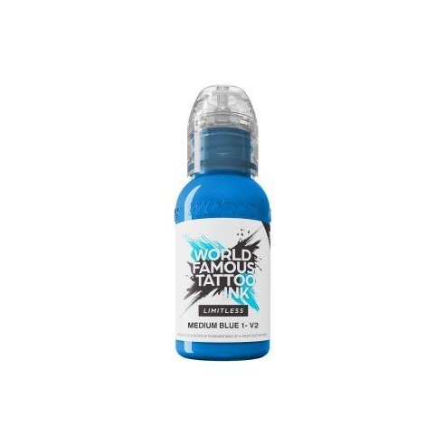 MEDIUM BLUE 1 V2 - World Famous Limitless - 30ml - Colore Tattoo REACH