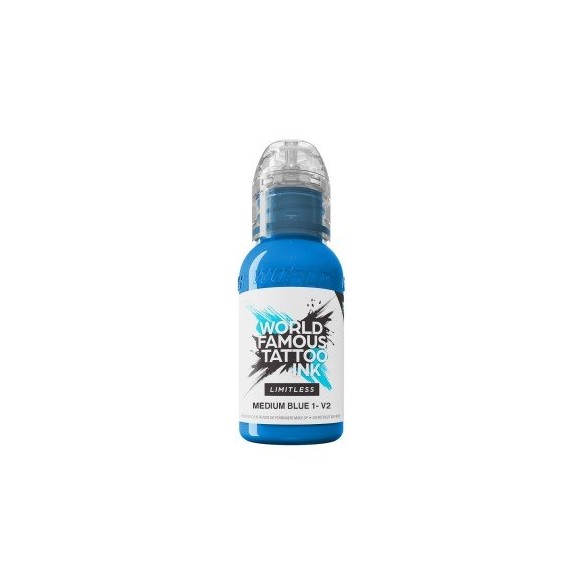 MEDIUM BLUE 1 V2 - World Famous Limitless - 30ml - Colore Tattoo REACH