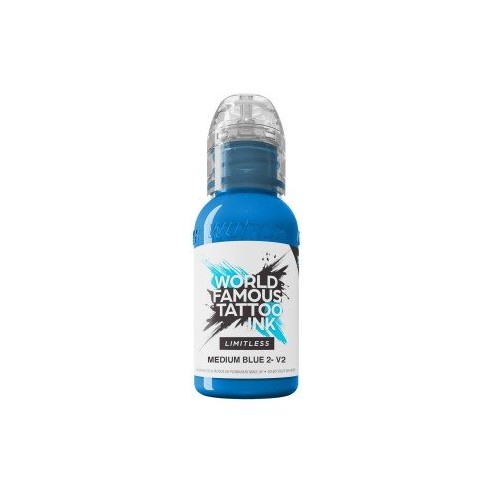MEDIUM BLUE 2 V2 - World Famous Limitless - 30ml - Colore Tattoo REACH