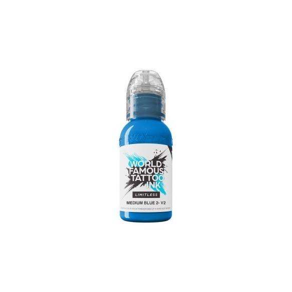 MEDIUM BLUE 2 V2 - World Famous Limitless - 30ml - Colore Tattoo REACH