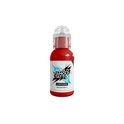 MEDIUM RED 1 - World Famous Limitless - 30ml - Colore Tattoo REACH