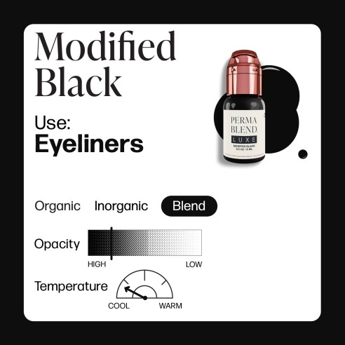 MODIFIED BLACK - Perma Blend Luxe - 15ml - Pigmento PMU REACH