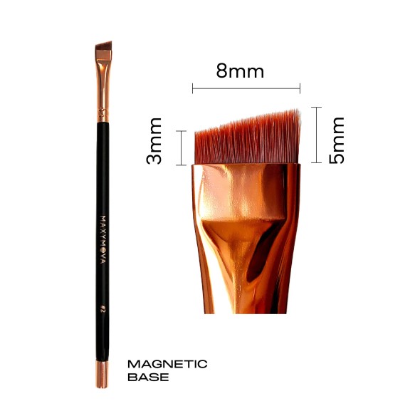 Pennello Magnetico Professionale N.2 per Laminazione e Henné - MAXYMOVA