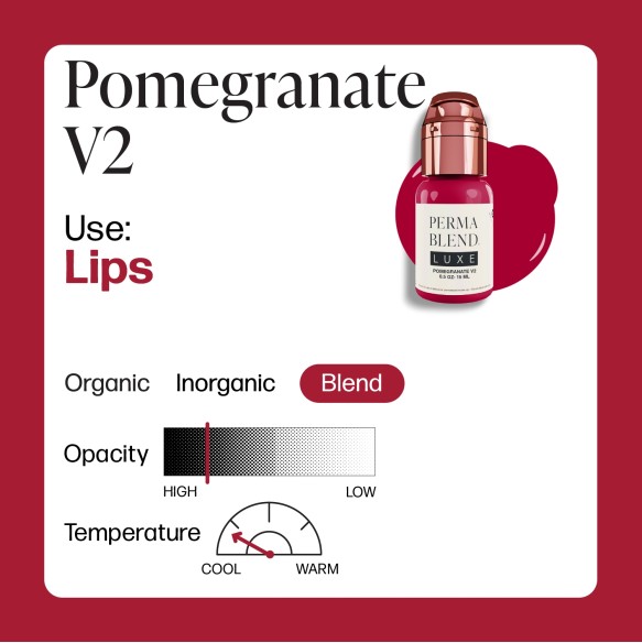 POMEGRANATE V2 - Perma Blend Luxe - 15ml - Pigmento PMU REACH