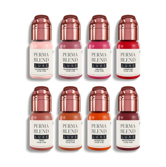 PUCKER-UP BUTTERCUP Set  - Perma Blend Luxe - 8x15ml - Pigmenti PMU REACH