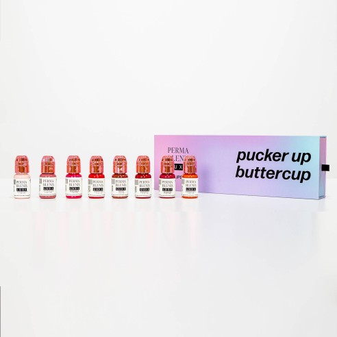 PUCKER-UP BUTTERCUP Set  - Perma Blend Luxe - 8x15ml - Pigmenti PMU REACH