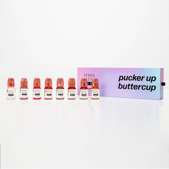 PUCKER-UP BUTTERCUP Set  - Perma Blend Luxe - 8x15ml - Pigmenti PMU REACH