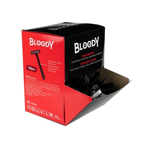 Rasoi Chirurgici Monolama Neri BLOODY - 100pz.