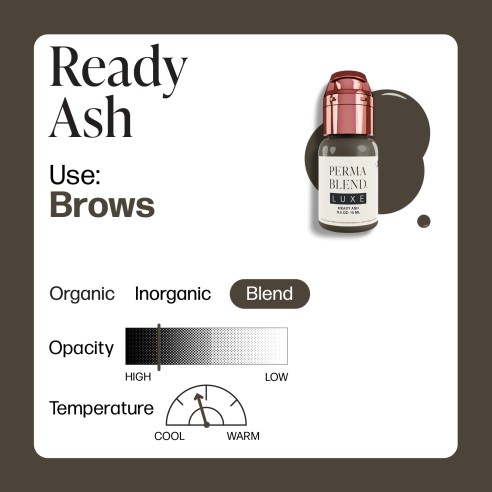 READY ASH  - Perma Blend Luxe - 15ml - Pigmento PMU REACH
