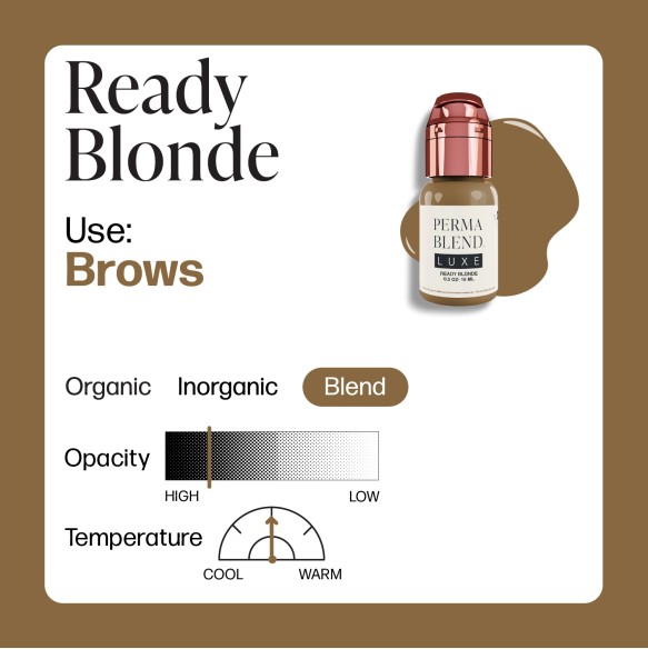 READY BLONDE  - Perma Blend Luxe - 15ml - Pigmento PMU REACH