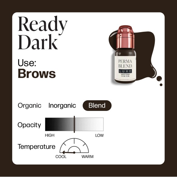 READY DARK  - Perma Blend Luxe - 15ml - Pigmento PMU REACH