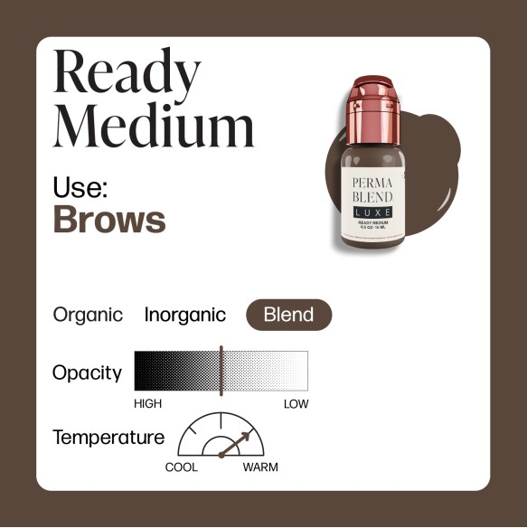 READY MEDIUM  - Perma Blend Luxe - 15ml - Pigmento PMU REACH