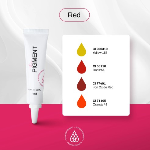 RED - BLACK Microblading - The Pigment - 10ml - Pigmento PMU REACH