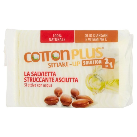 SMAKE-UP Salviette Struccanti all’Argan COTTON PLUS - Maxi - 40 pz.