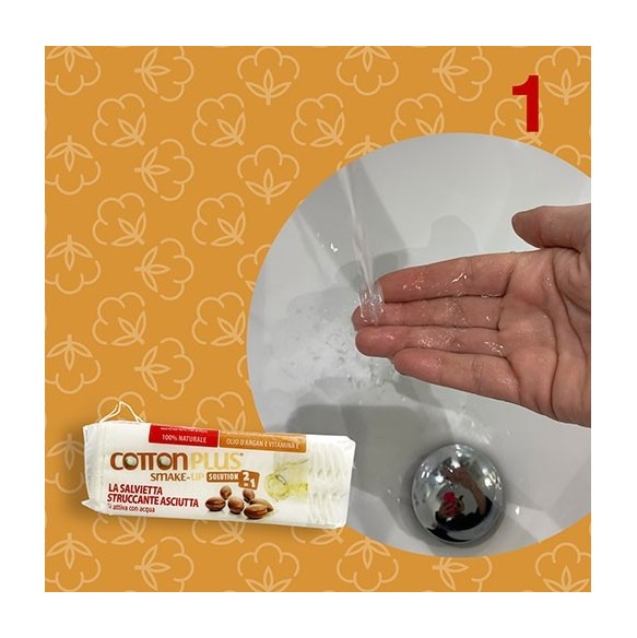 SMAKE-UP Salviette Struccanti all’Argan COTTON PLUS - Mini - 60 pz.