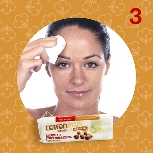 SMAKE-UP Salviette Struccanti all’Argan COTTON PLUS - Mini - 60 pz.
