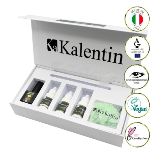 SET VEGANO di Prodotti per Laminazione Ciglia KALENTIN - 25 applicazioni